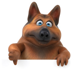German shepherd dog - 3D Illustration
