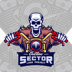 Skull Bikers Esport Logo Design