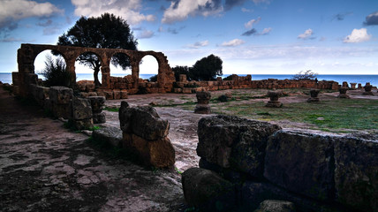Ruin of Christian church in Tipasa, Algeria