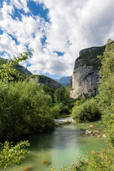 Fototapeta na wymiar Sarca River near Sarche - Trentino Italy