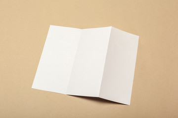 Blank paper pieces for mock up on a beige background