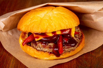 Homemade tasty burger