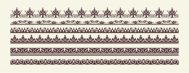 Border design. Decorative vintage borders set vector image