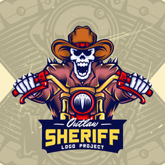 Sheriff's Skull Bikers Esport Logo Design