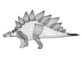Dinosaur Architect Blueprint - isolated