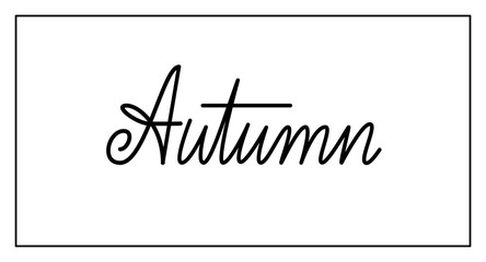 Autumn vector logo design isolated on white background. Autumn typography and lettering for seasonal decor, text for banner, poster, card, header. Vector illustration. EPS10
