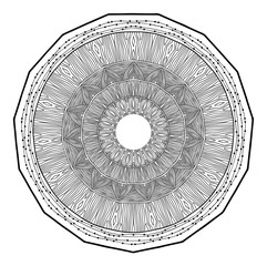 Mandala flower freehand drawing vintage style decorative elements for abstract background