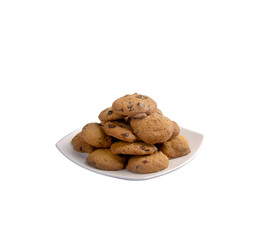 Chocolate Chip Cookies Isolated On White Background