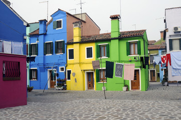 Fototapeta na wymiar Burano, Insel Burano, Venedig, Venetien, Italien, Europa