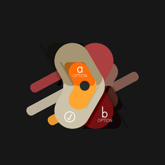 Flat design geometric infographics, arrow shape vector sticker or label, price tags, offer promotion badge, icon design, paper style layout for data graphic visualization step by step process, for