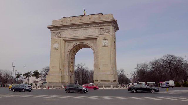 As in Paris in Bucharest there is the Triumph Arch