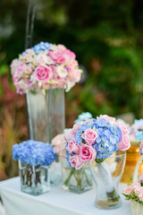 Beach Wedding Ceremony on the beach with sea and sky in romantic