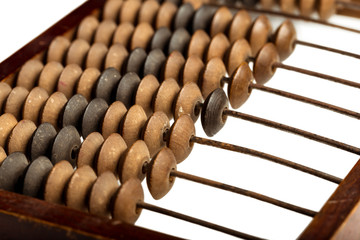 Vintage abacus close up