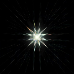 Fototapeta premium Firework Explosion, Star Or Sunburst In Bright Light Rays, Decoration Element For Design