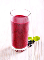 Berry smoothie in a glass