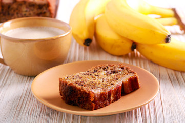 Upside down toffee banana cake