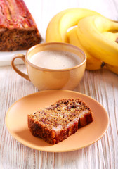 Upside down toffee banana cake