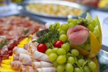 Buffet auf einer Feier - schön dekoriert