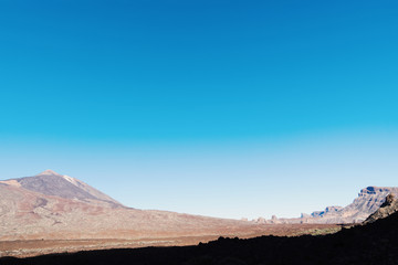 Teide mountain with gradient of sky