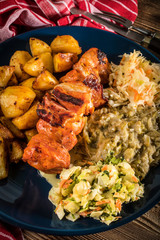 Grilled meat shashlik