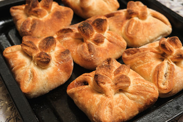 homemade baked bread rolls