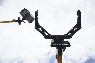 Front end loader bucket and hydraulic lift platform, construction industry, heavy machinery....