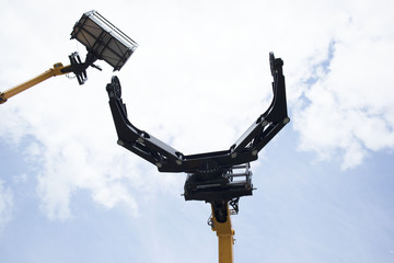 Front end loader bucket and hydraulic lift platform, construction industry, heavy machinery....