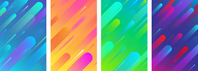 Fotobehang Colorful backgrounds with abstract geometric pattern. © Vjom