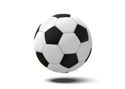 Realistic soccer ball or football ball on white background. 3d Style vector Ball isolated on white background