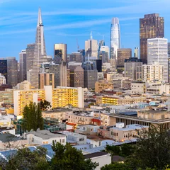 Foto op Plexiglas San Francisco downtown skyline © vichie81