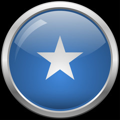 Somalia flag glass button vector illustration