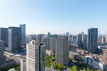 Fototapeta na wymiar modern office buildings in shanghai