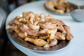 Malaysian boiled chicken heads