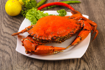Boiled crab