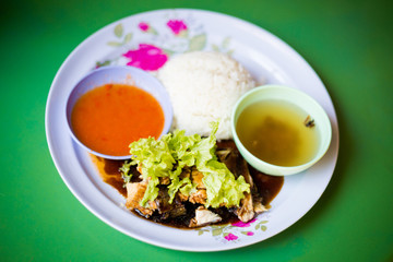 Malaysian chicken and rice set