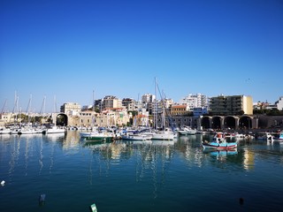 Heraklion port panorama