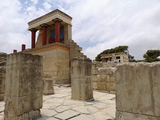 The ancient city ruins of Knossos in Crete, Greece