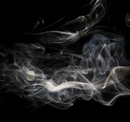 Smoke on black background