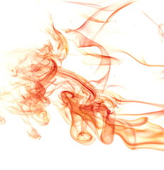 Red smoke on white background