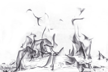 Abstract fire on white background