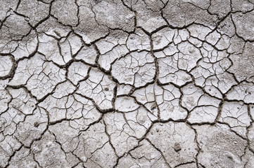 Closeup of dry soil.