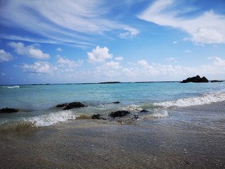 Beautiful beach and rocks