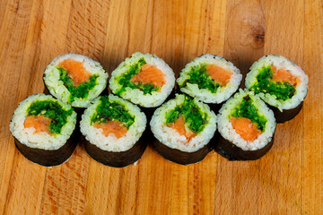 Roll with salmon