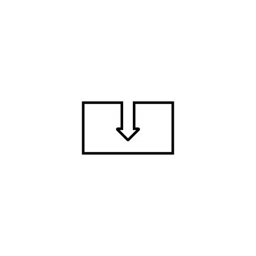 The image is a rectangle sign with an arrow coming from the top of it