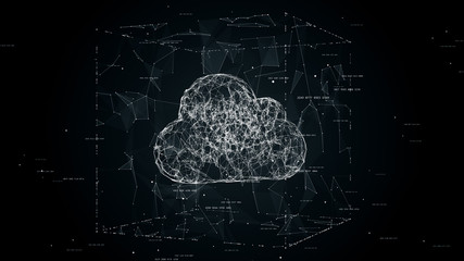 Cloud computing concept illustration