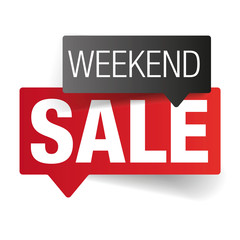 Obraz premium Weekend sale label tag