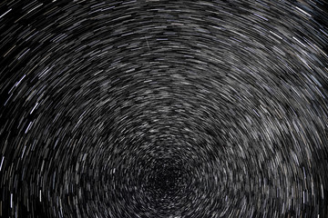 star tracks circle sky night