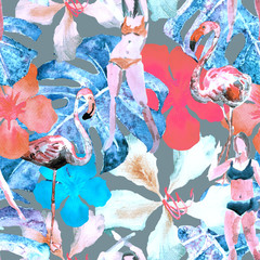 Summer pattern with girls.