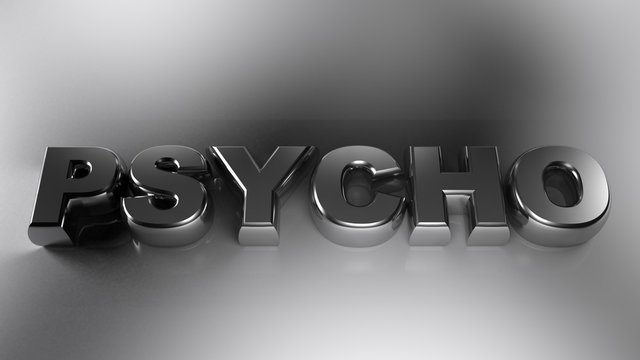 PSYCHO metallic chrome - 3D rendering