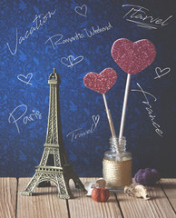 Eiffel tower in Paris, city of love, France, travel tourism and adventure